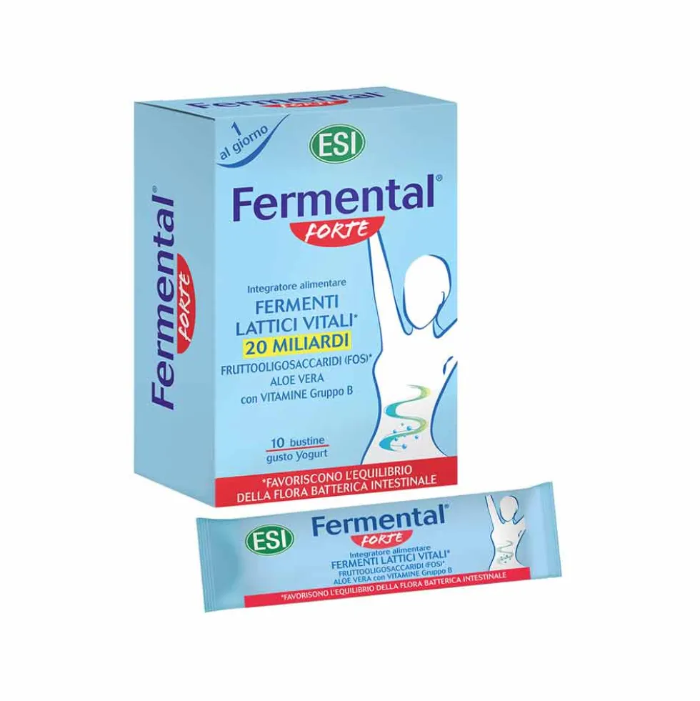 ESI Fermental Forte - Integratore di fermenti lattici per l'equilibrio intestinale, 10 bustine