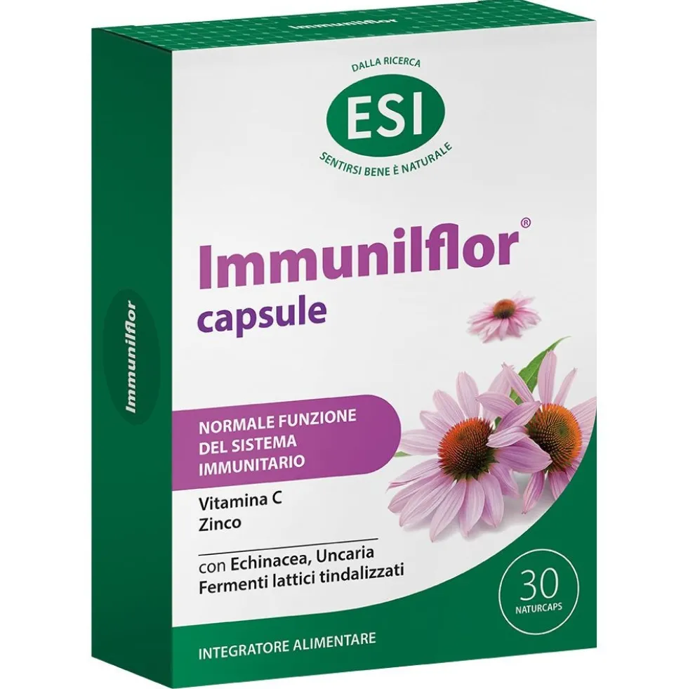 ESI Immunilflor - Integratore alimentare per le difese immunitarie, 30 capsule vegetali