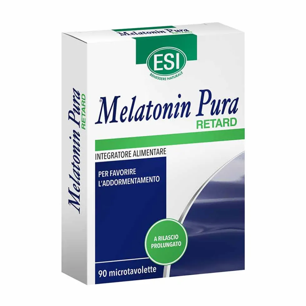 ESI Melatonin Pura - Integratore Retard a Rilascio Graduale, 90 Microtavolette