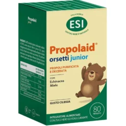 ESI Propolaid Orsetti Junior - Integratore per il sistema immunitario dei bambini, 80 tavolette