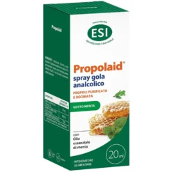 ESI Propolaid Propolgola Menta - Spray lenitivo alla propoli per il benessere della gola, 20 ml