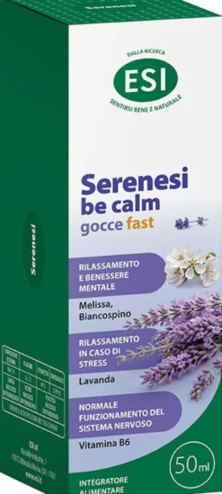 ESI Serenesi Be Calm - Integratore alimentare in gocce per il rilassamento rapido, 50 ml
