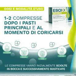 EsoXX Defence Dispositivo Medico per Reflusso Gastro-Esofageo, 30 Compresse