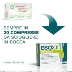 EsoXX Defence Dispositivo Medico per Reflusso Gastro-Esofageo, 20 Compresse