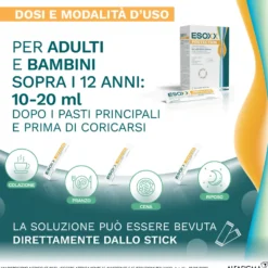 EsoXX Protection Dispositivo Medico per il Reflusso Gastro-Esofageo, 20 Bustine