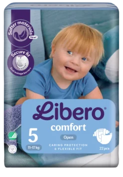 Essity Libero Comfort 5 - Pannolini a mutandina per bambini da 11 a 17 kg, 22 pannolini