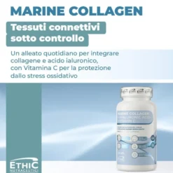 EthicSport Collagene Marino - Integratore alimentare per la pelle e le articolazioni, 120 capsule