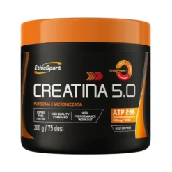 EthicSport Creatina 5.0 Integratore Reattività Muscolare, 300g