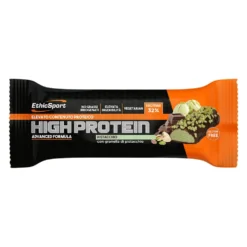 EthicSport High Protein Gusto Pistacchio - Barretta proteica per il recupero muscolare, 45 g