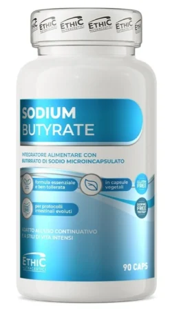 EthicSport Sodium Butyrate Integratore alimentare per il benessere intestinale, 90 capsule
