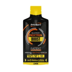 EthicSport Super Dextrin Boost - Gel energetico al limone per l'energia prolungata, 30 ml