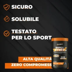 EthicSport Super Hydro Integratore Idrosalino Energetico Con Carboidrati e Vitamine B e C Gusto Tropical Fruit, 500g