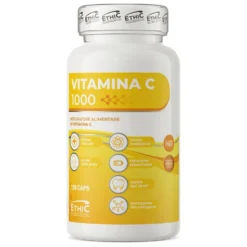 EthicSport Vitamina C 1000 - Integratore antiossidante per il sistema immunitario, 120 capsule