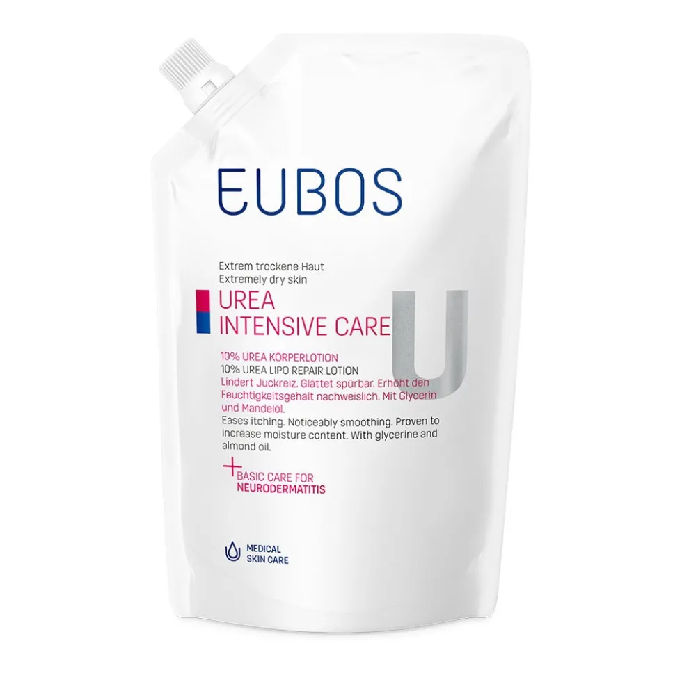 Eubos Urea - Lipo Repair Lotion 10% Emulsione Lenitiva Intensiva Ricarica, 400ml