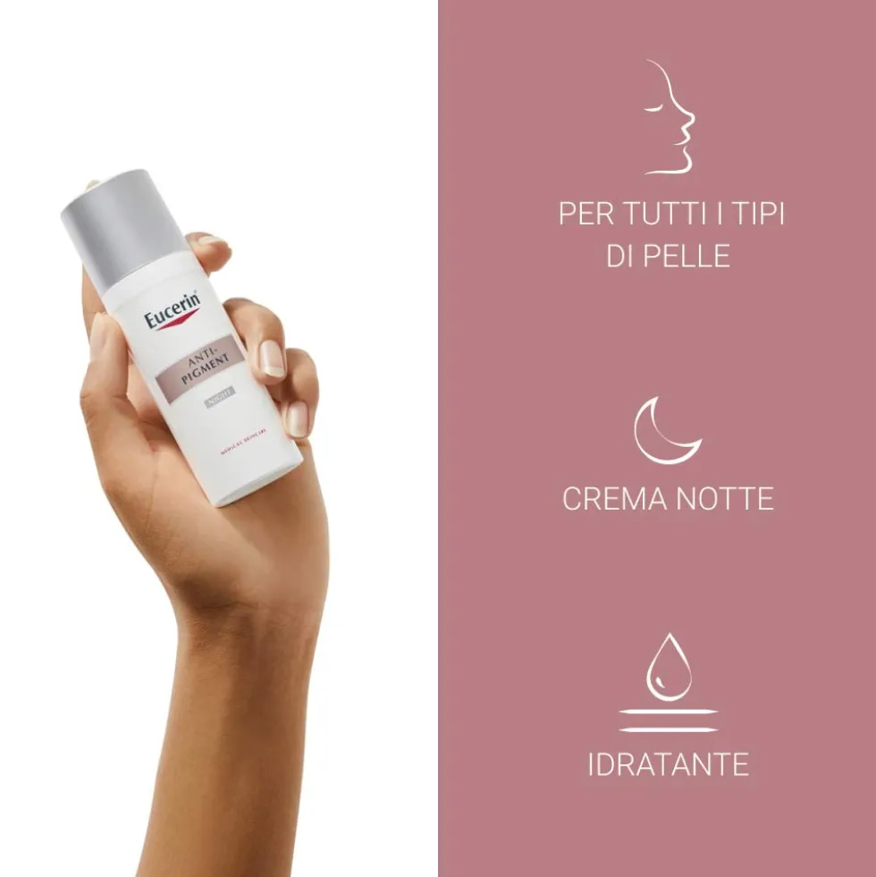 Eucerin Anti-Pigment - Crema viso notte per ridurre le macchie e rigenerare la pelle, 50 ml