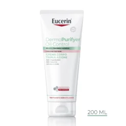Eucerin Dermopurifyer Oil Control - Crema Corpo Tripla Azione, 200ml