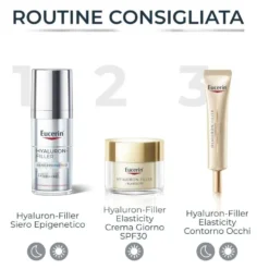 Eucerin Hyaluron-Filler Siero Epigenetico - Siero viso anti-età per la riduzione delle rughe, 30 ml