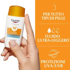 Eucerin Sun Protection - Hydro Protect Fluido Viso Ultra Leggero SPF50+, 50ml