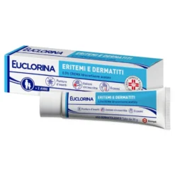 Euclorina Crema 0,5% Idrocortisone Acetato Trattamento Sintomatico Prurito Eritemi Eczemi Ustioni, 20g