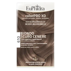 EuPhidra ColorPro XD 610 Biondo Scuro Cenere - Colorazione permanente per capelli bianchi, 120 ml
