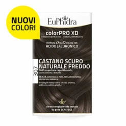 EuPhidra ColorPro XD 307 castano scuro naturale freddo - Tinta permanente per i capelli, 1 kit