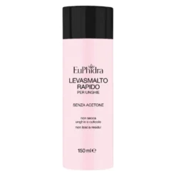 Euphidra Levasmalto Solvente senza acetone per la rimozione dello smalto, 150 ml