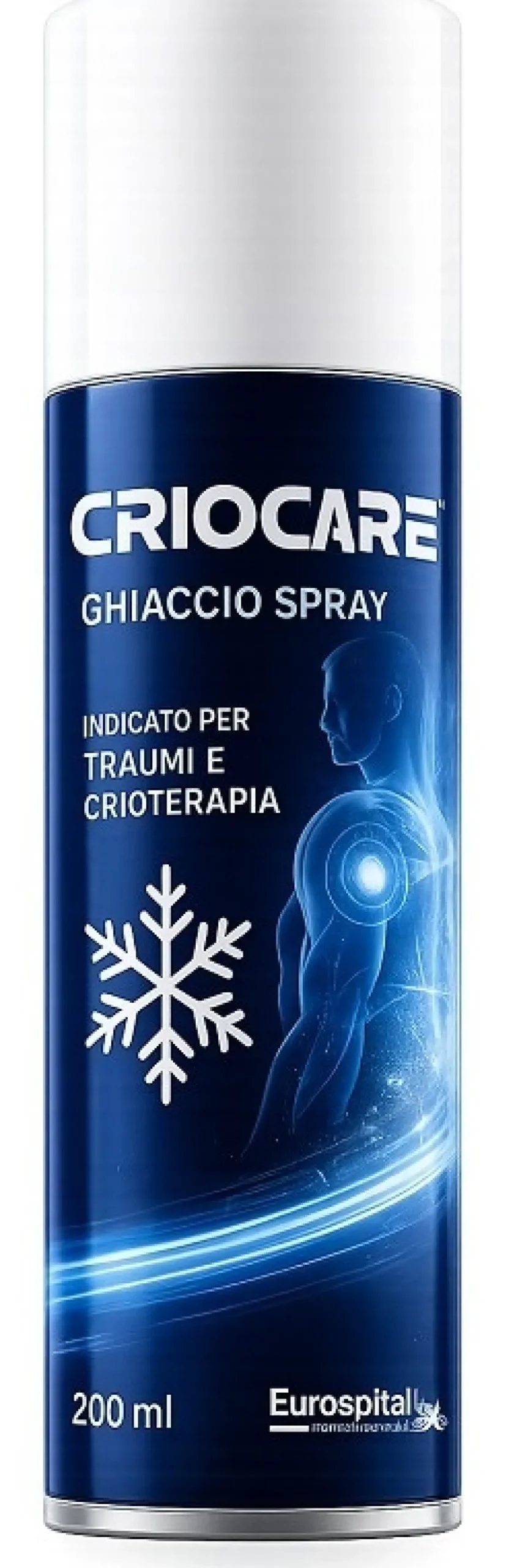 Eurospital Criocare Ghiaccio Spray - Spray antidolorifico per i traumi e le contusioni, 200 ml
