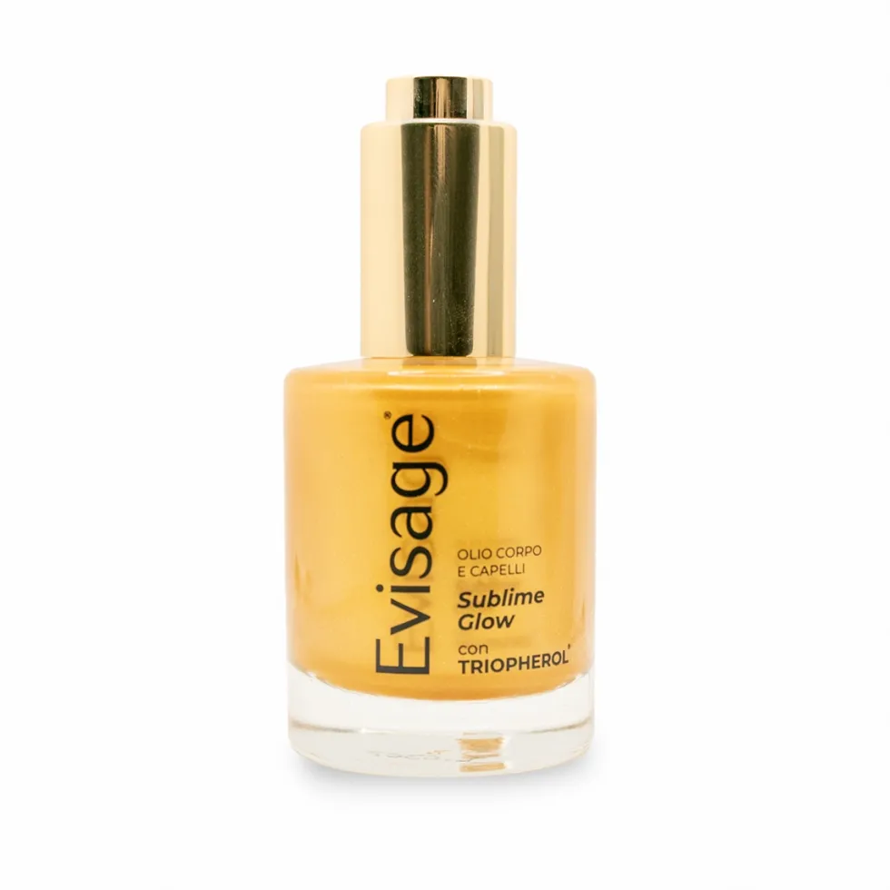 Evisage Sublime Glow Olio Corpo e Capelli Olio Secco con Triopherol, 50ml