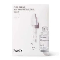 Face D Pure Plump HA4 Hyaluronic Acid Mask Maschera Viso, 5 maschere
