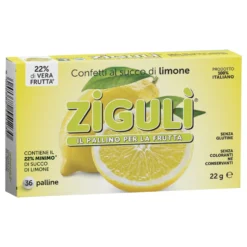 Falqui Zigulì caramelle limone - Palline al succo di limone senza glutine, 22 g