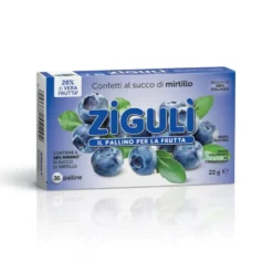 Falqui Zigulì Mirtillo - Caramelle Falqui mirtillo senza glutine per il microcircolo, 22 g