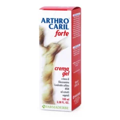 Farmaderbe ArthroCaril Forte - Crema gel per il sollievo delle articolazioni, tubo da 100 ml