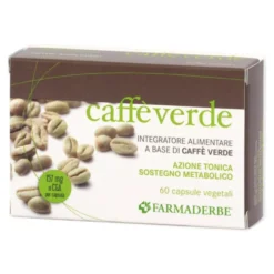 Farmaderbe Caffè verde - Integratore alimentare con estratto di caffè verde, 60 capsule