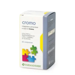 Farmaderbe Cromo - Integratore alimentare per il colesterolo e il glucosio, 60 compresse