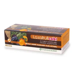 Farmaderbe LaxaFruit - Integratore alimentare per favorire il transito intestinale, 15 cubetti