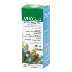 Farmaderbe Mucolid Bronc Nac 600 Integratore Fluidificante Mucolitico, 200ml
