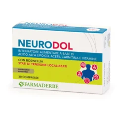 Farmaderbe Neurodol Acido Lipoico Integratore Sistema Nervoso, 30 Compresse