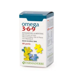 Farmaderbe Omega 3-6-9 - Integratore per il colesterolo e la circolazione sanguigna, 60 perle