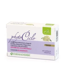 Farmaderbe Phyto Ciclo - Integratore senza glutine per il ciclo mestruale, 30 capsule vegetali