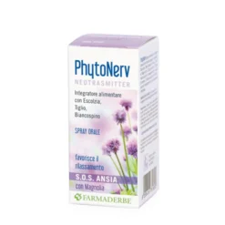 Farmaderbe Phyto Nerv Sos - Integratore spray orale per calmare l'ansia e lo stress, 30 ml