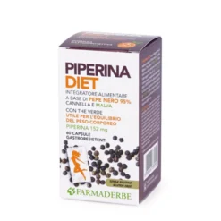 Farmaderbe Piperina Diet Integratore Alimentare, 60 Compresse