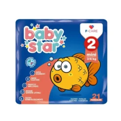 Farvima Baby Star Pannolini Mini Taglia 2 3-6Kg, 21 pannolini
