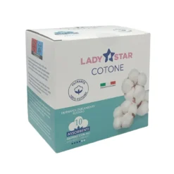 Farvima Ladystar Cotone Assorbenti Giorno con Ali, 10 assorbenti