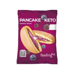 Feeling Ok Pancake Keto per la dieta chetogenica gusto frutti di bosco, 50 g