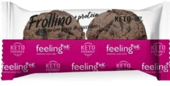 Feeling Ok +Protein Frollino al Cacao - Biscotto proteico per la dieta chetogenica, 50 g