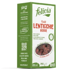 Felicia Bio Fusilli di Lenticchie Rosse Pasta Biologica, 250g