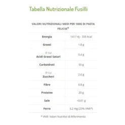 Felicia Legumi Fusilli Di Piselli Verdi Bio Senza Glutine 250 g