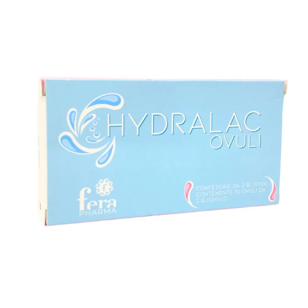 Fera Pharma Hydralac Ovuli Vaginali Benessere Flora Vaginale, 10 Pezzi