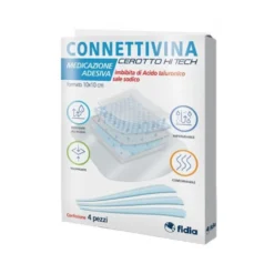 Fidia Connettivina - Cerotto Hi Tech con Acido Ialuronico 10 x 10 cm, 4cerotti