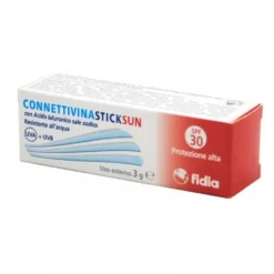Fidia Connettivina Sun SPF 30 - Stick solare per le labbra ad azione protettiva e riparatrice, 3 g